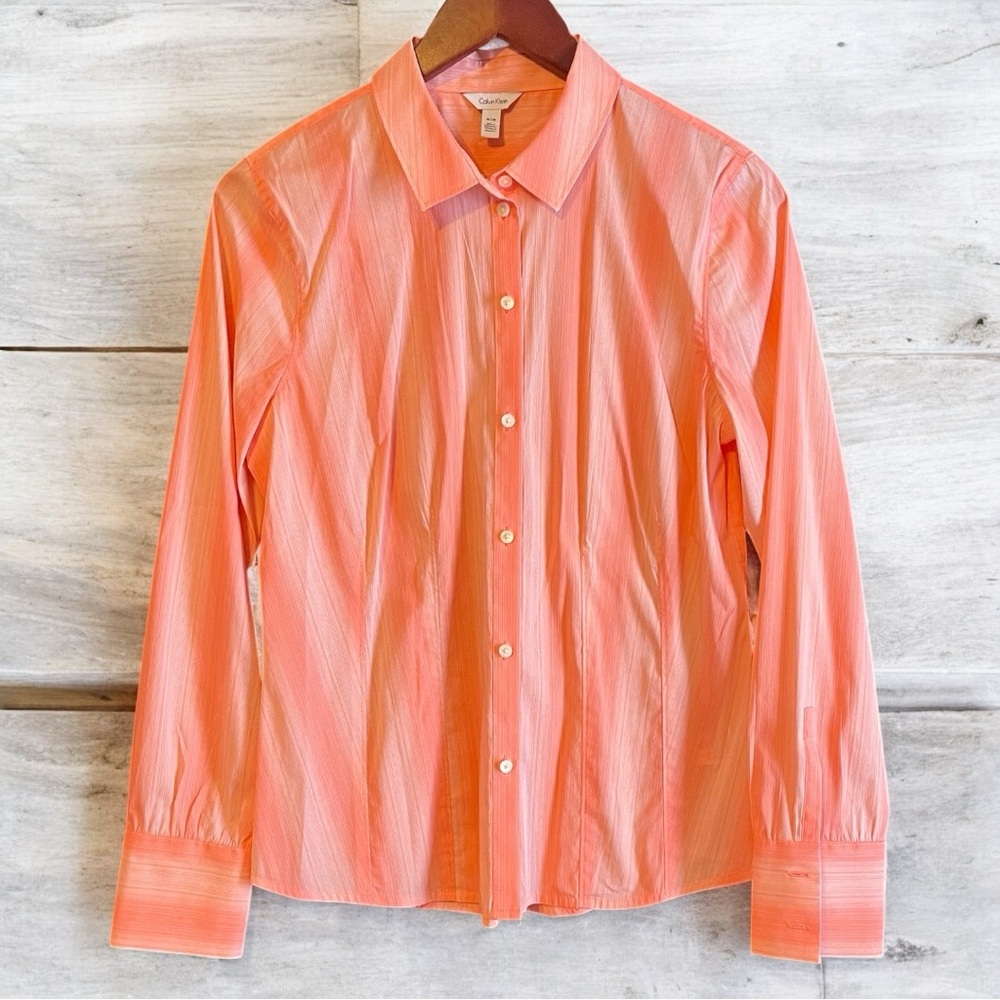 Calvin Klein Coral Stripe Shirt